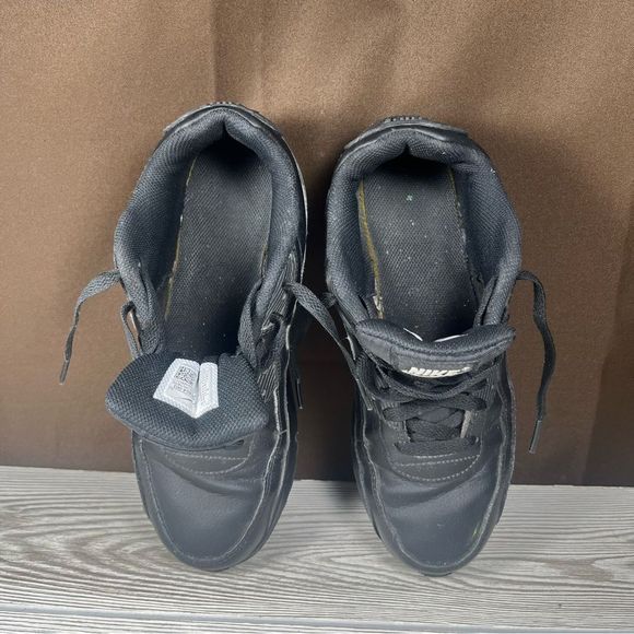 Nike Air Max 90 Recraft Triple Black Womens Shoes Leather Sneaker Size 8.5 - Picture 11 of 12